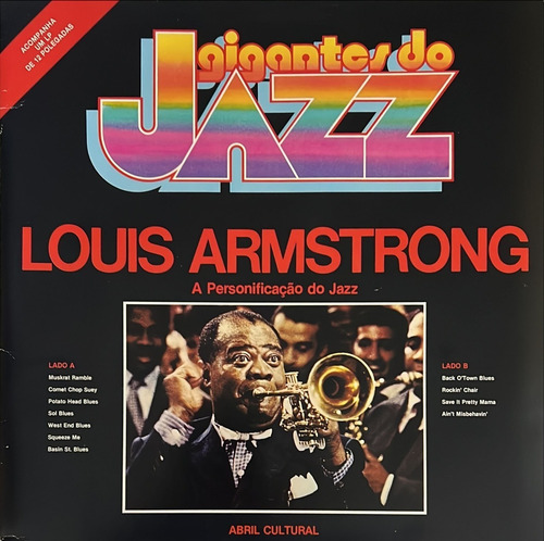 Louis Armstrong A Pers.do Jazz + Biobgrafia Lp In Brasil (Usado)