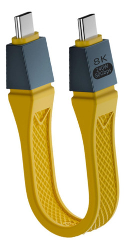 Cabo Usb C Usb C Para Usb C Cabo 80 Gbps 13 Cm 240w Amarelo