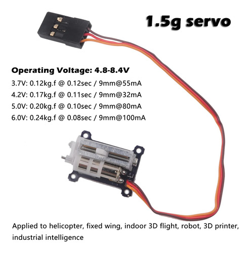 2 Unidades De Servo Pequeño De 1,5 G, Servo Digital Micro Li