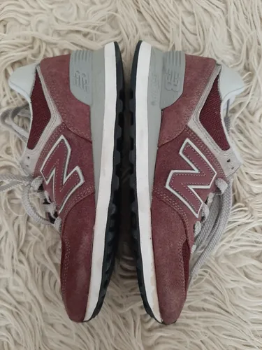 Zapatillas New Balance 7us Uk 37.5 Eu Gris Bordo