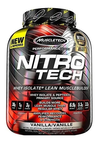 Proteina Muscletech Nitro Tech Whey Protein 4 Lbs Vainilla