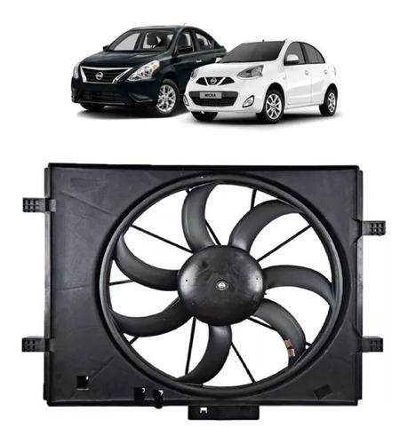 Eletroventilador Ventoinha Nissan March Versa 2015 Até 2020 