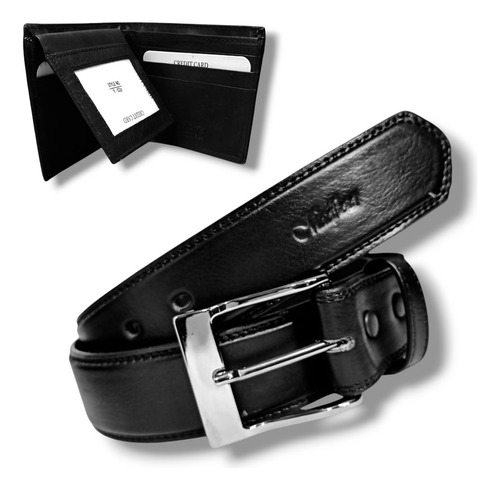 Cinturon Y Cartera De Piel Hombre Caballero Varias Tallas