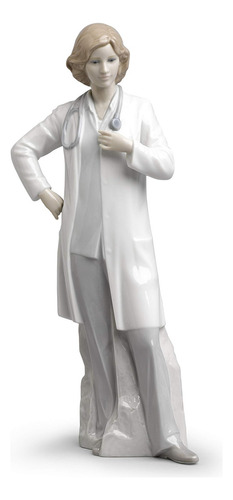 Lladró Figura De Médico De Porcelana Brillante. Figura Decor