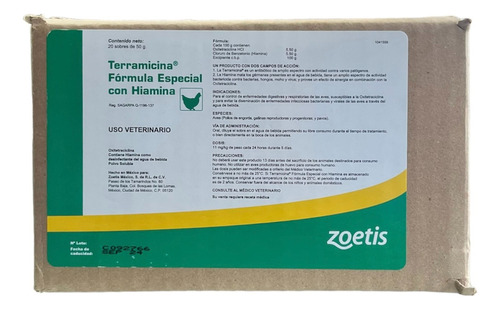 Terramicina Formula Especial Con Hiamina 1 Kg