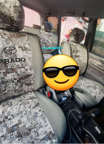 Forros De Asientos Impermeables Camuflaje Toyota Prado 3fila