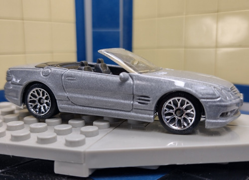 Priviet Mercedes Benz Sl55 Amg Convertible Plata Matchbox Hw