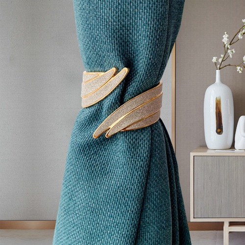 Alzapaños Para Cortinas Con Forma De Plumas, Engastado De Me
