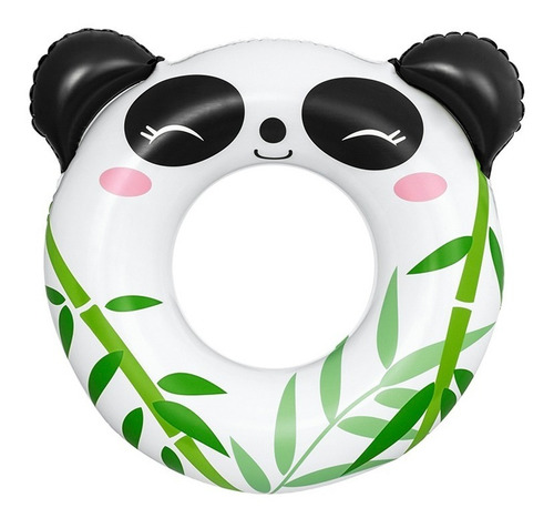 Salvavidas Inflable Dona Flotador Diseño Panda Y Rana 6 Pzas