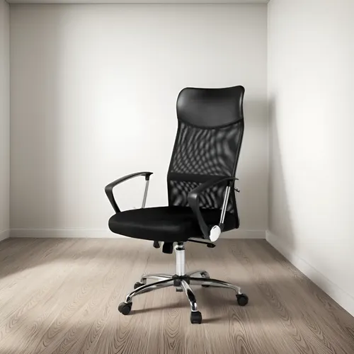 Cadeira Presidente Escritório Ergonômica MMI com Rodas e Couro Si...