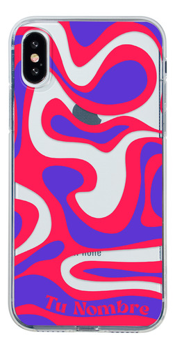 Funda Para iPhone Para Mujer Curvas Rojas Con Tu Nombre