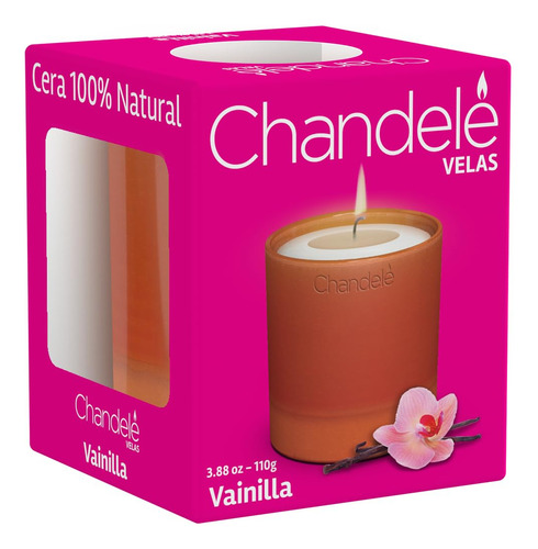 Vela Aroma Vainilla Chandelé 100% Natural