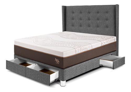 Dormitorio Paraíso Con Cajones Royal Abrazzo Gold | 2 Plazas