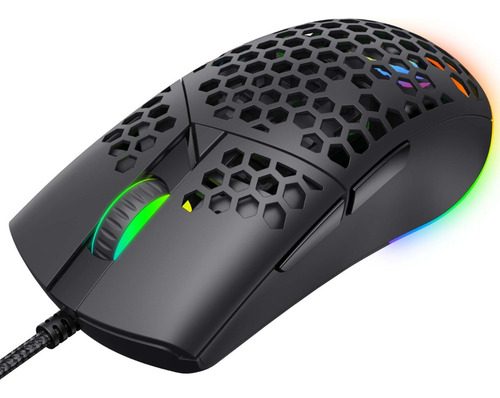 Mouse Gamer Havit Ms1036 Rgb Programable 7200 Dpi Negro