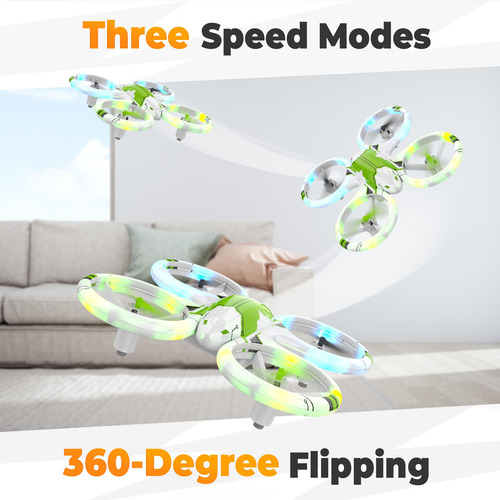 Drone Bezgar Hq051 Para Niños Rc Indoor Con Led 3d Flip De 3