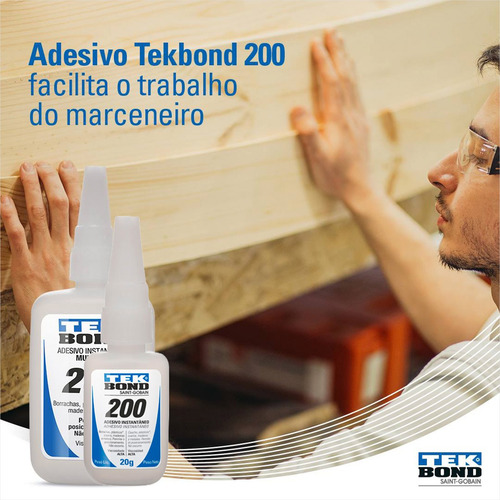 Cola Adesivo Instantâneo Tek Bond 200 Multiuso 20g - 6 Und