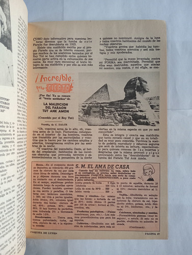 Paquita. La Revista De La Mujer Y Del Hogar. No. 1914 (Usado)