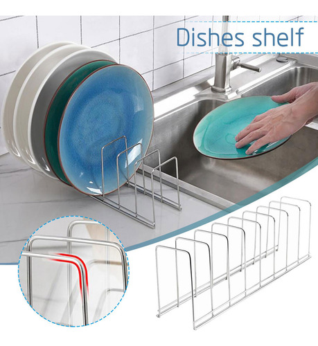 T Organizador De Platos De Mesa De Acero Inoxidable Para