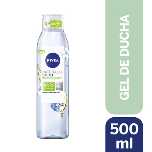 Gel De Ducha Nivea Naturally Good Flor De Algodón 500ml