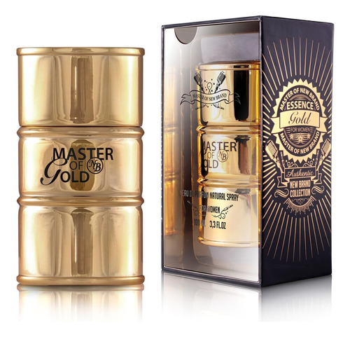 New Brand Master Essence Gold Edp 100ml Dama