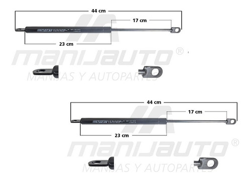 Par Amortiguadores Cajuela Chrysler Shadow 1989 - 1994 Mnj