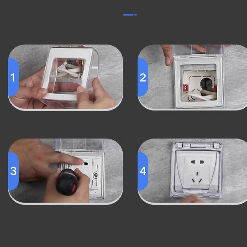 Cajas De Tapa De Salida Eléctrica 10x, Cajas Transparente