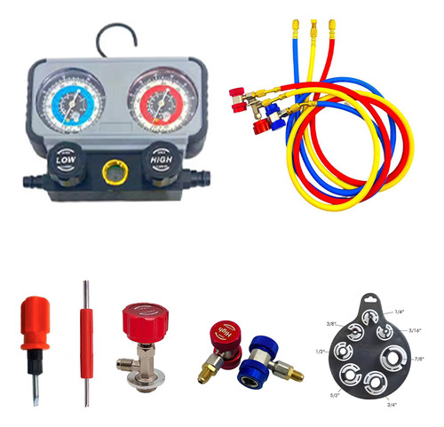 Juego De Manómetros De Refrigeración R22 R134a R410a R404a