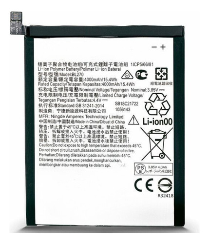 B.ater Compatible Con Motorola Moto G6 Play Xt1922 Bl270