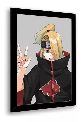 Quadro decorativo akatsuki anime naruto 001 deidara