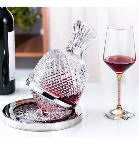 Giroscopio Giratorio De Cristal De Diamante De Lujo Para Vin