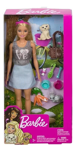 Barbie Con Mascotas Y Accesorios - Mattel