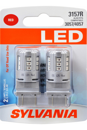 Foco 3157 Sylvania Led 3157 Rojo