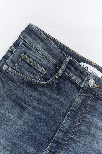 Zara Trf Jean Sculpt Corte Alto, Largo Al Tobillo Talla 4.