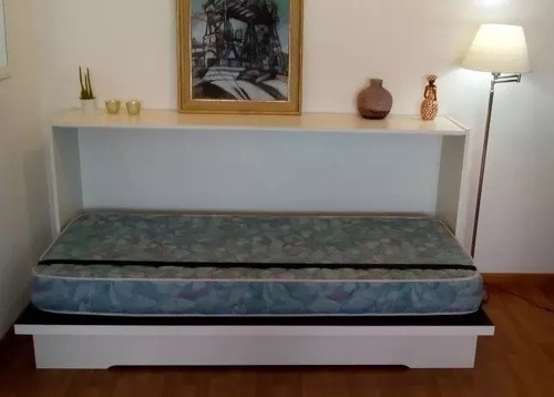 Cama Rebatible Horizontal Lejaim 1 Plaza Ideal Dormitorio Oficina Funcional Y Moderna