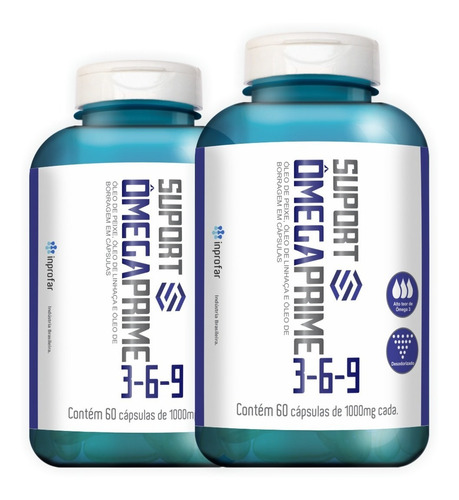 Imagem 1 de 3 de Kit Omega 3-6-9 Suport 60 Caps 2 Unidades (120 Caps)