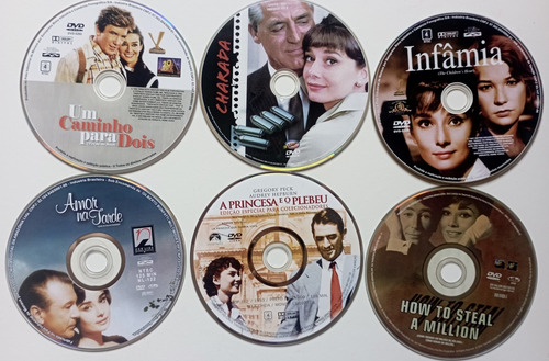 6 Dvd Audrey Hepburn - Infamia, Charada, Amor Na Tarde