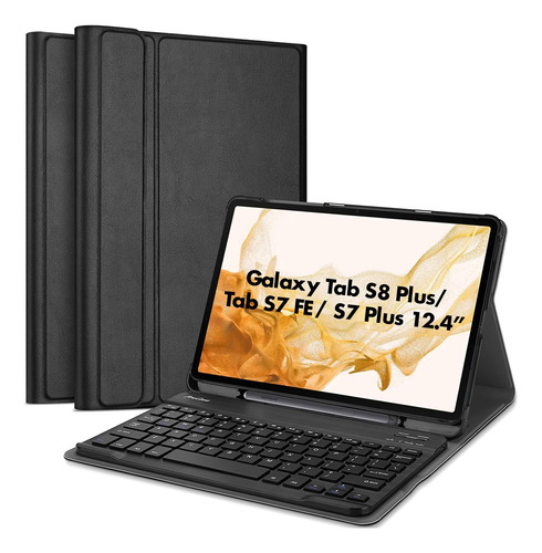 Funda Con Teclado Pro Case / Para Galaxy Tab S8+ / Black