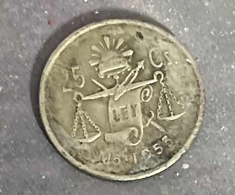 25 Centavos Mexicanos Plata