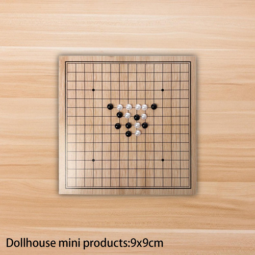Miniature Weiqi Game - Accesorios Para Casas De Muñecas En M