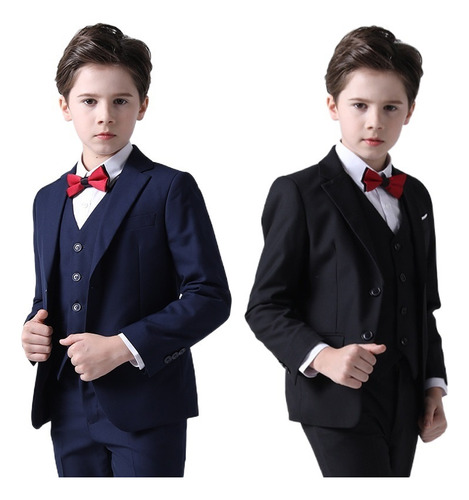 5 Piezas Conjunto Formal Traje Niño De Fiesta