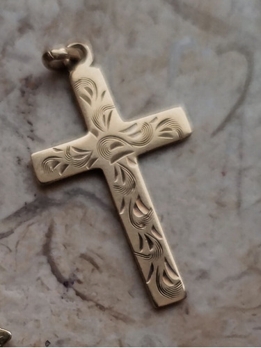 Cruz Oro 14k Sin Piedras