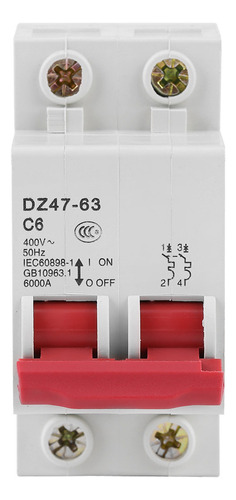 1 Dz47-63 Ac400v 50hz 6a Disyuntor En Miniatura De Ruptura