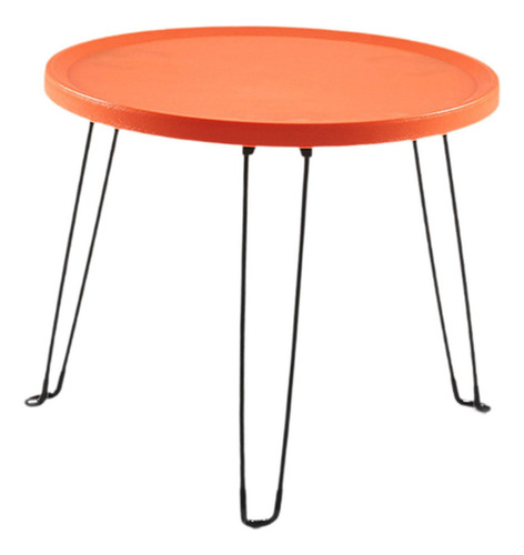 Mesa Redonda Plegable Para Acampar, Portátil, Naranja