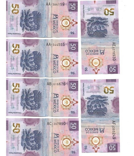 Billete 50 Serie Aa, Ab, Ac, Ae Y Af