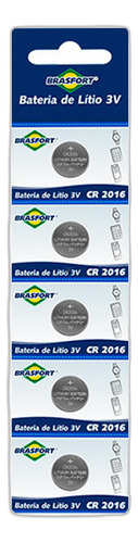 Pilha Brasfort  Bateria Litio 3v Cr-2032 Cartela Com 5 Pecas