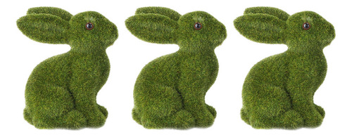 Figura De Conejo De Pascua Con Forma De Conejo De Musgo, 3 U
