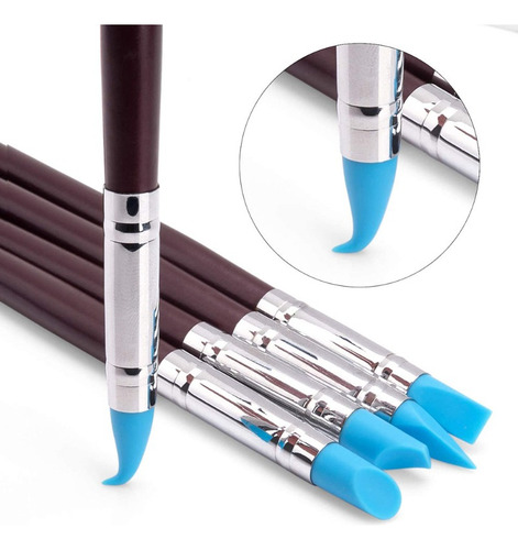Estecas Pincel De Silicone - Modelador Biscuit Artesanato
