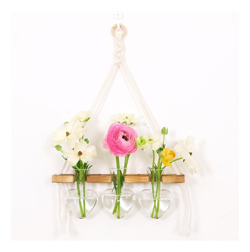 2 Jardineras Para Colgar En La Pared, Florero De Cristal