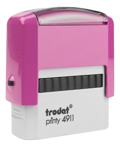 Sello automático personalizado Trodat 4911, 14 x 38 mm, colores negros, exteriores, tinta lila