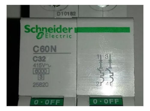 Breaker Termomagnetico Schneider Elect. 2 Polos 32 Amperios. (Usado)